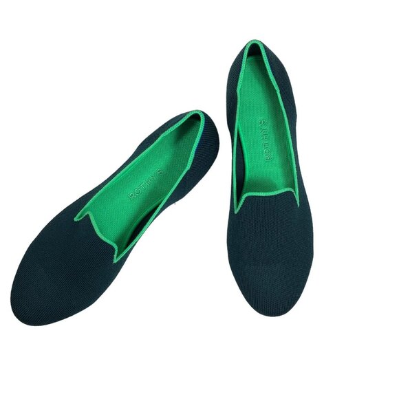 Rothys Size 11 The Loafer Wintergreen Flats Wool Blend Slip On Shoes Retired
